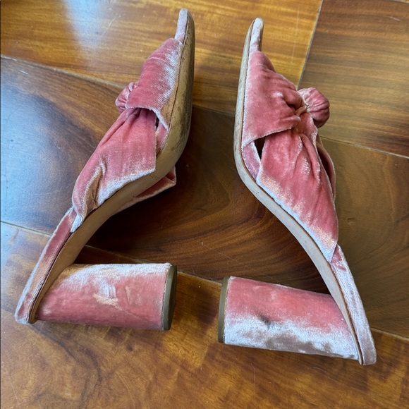 Loeffler Randall Coco Knotted Velvet Mules Petal Blush Pink in Size 6.5 - Picture 5 of 6
